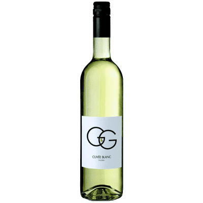 G&G Cuvée Blanc von Julius Zotz, ein eleganter Weißwein mit Apfel- und Litschiaromen, perfekt für Genießer, die Frische und Harmonie schätzen.