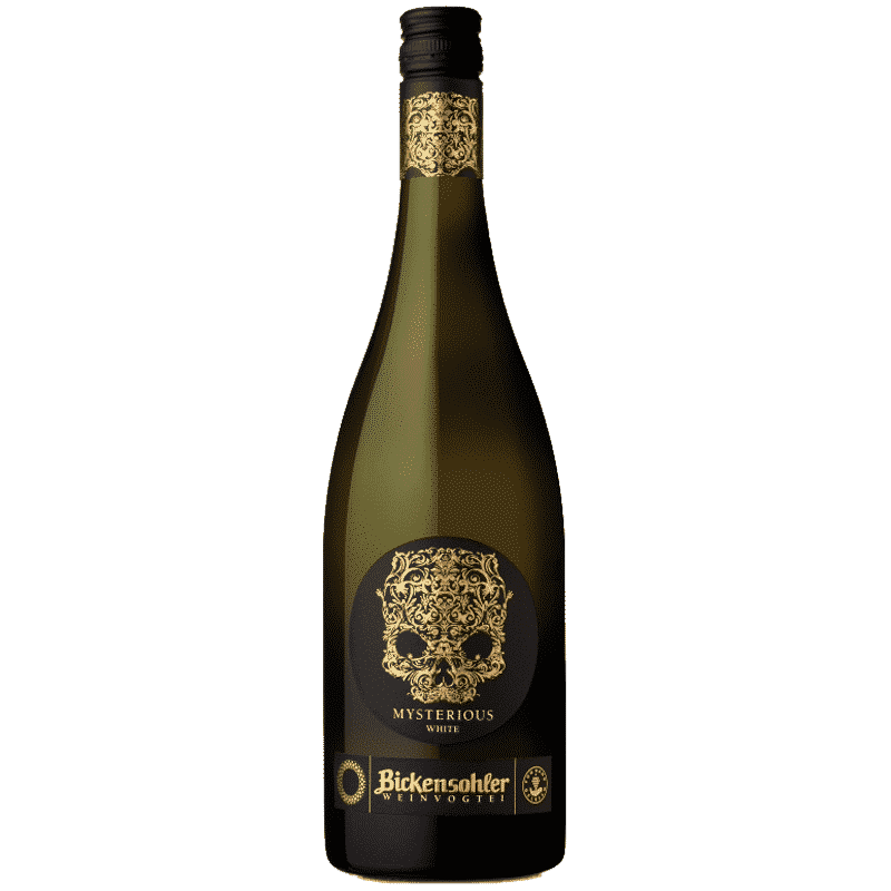 Mysterious Bickensohler Weinvogtei Weißweincuvée, eine harmonische Komposition aus vier Rebsorten, verführt mit tropischen Aromen und langanhaltendem Schmelz.